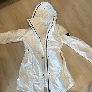Calvin Klein white rain jacket size medium